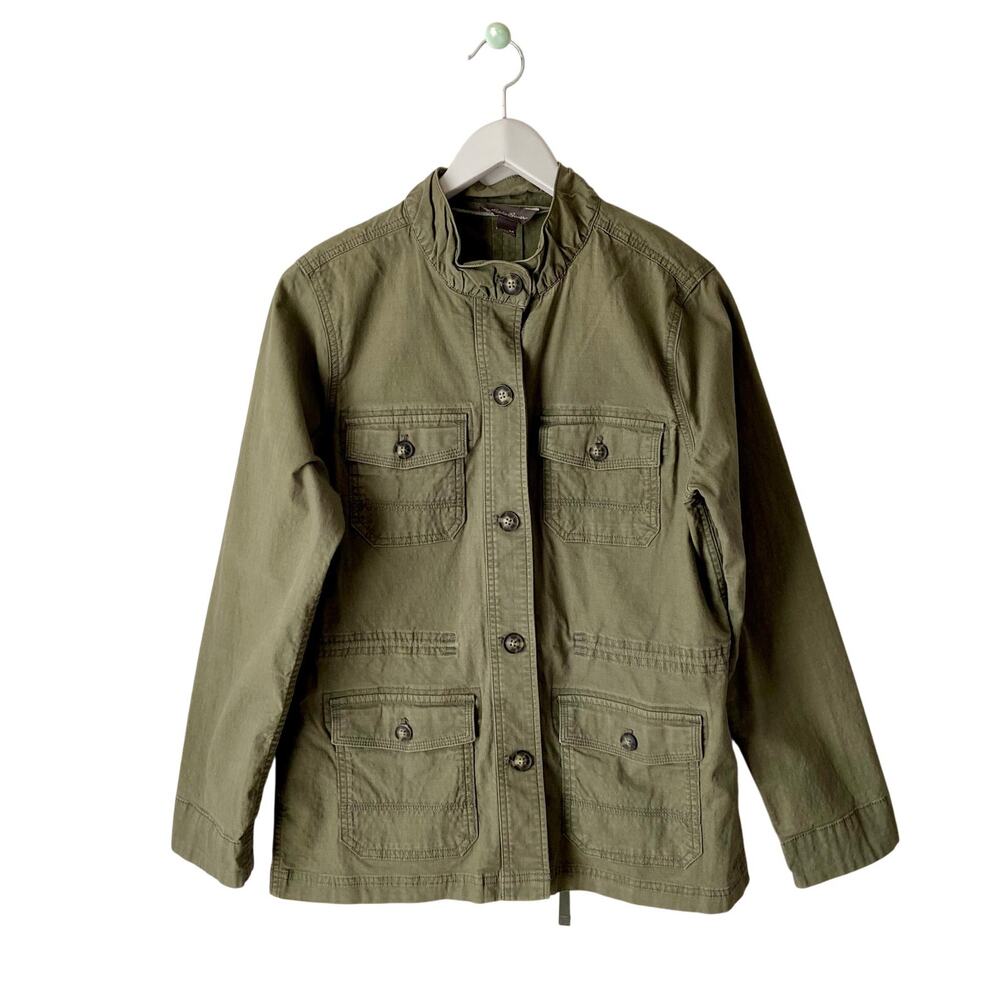 Eddie Bauer Olive Utility Jacket Size Medium